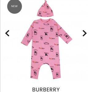 NWT Burberry Kids Logo Playsuit